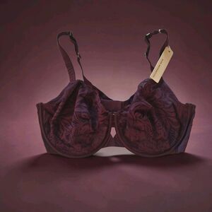 Bare Necessities Bra 42DD Plum Raisin Unlined Lace Style A10086 Underwire NWT